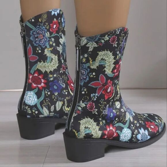 Western floral boots sz 7.5 - Picture 5 of 8